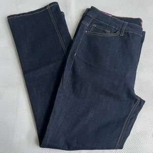 Santana Jeans Blue Size14 Dark Wash Mid Rise Straight Tummy Control NEW w.Tags
